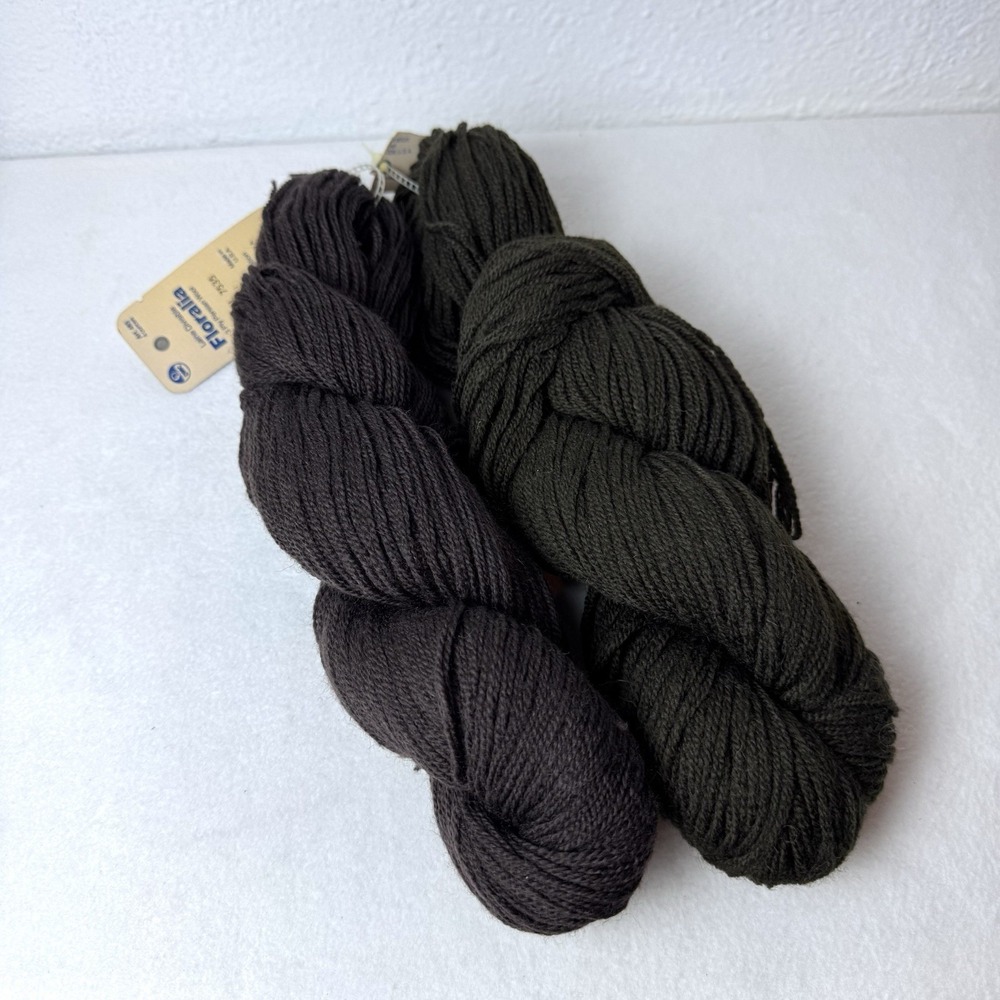 Lot Of 2 VTG DMC Floralia Persian Wool Yarn Brown USA Laine Divisible 4 oz Hank